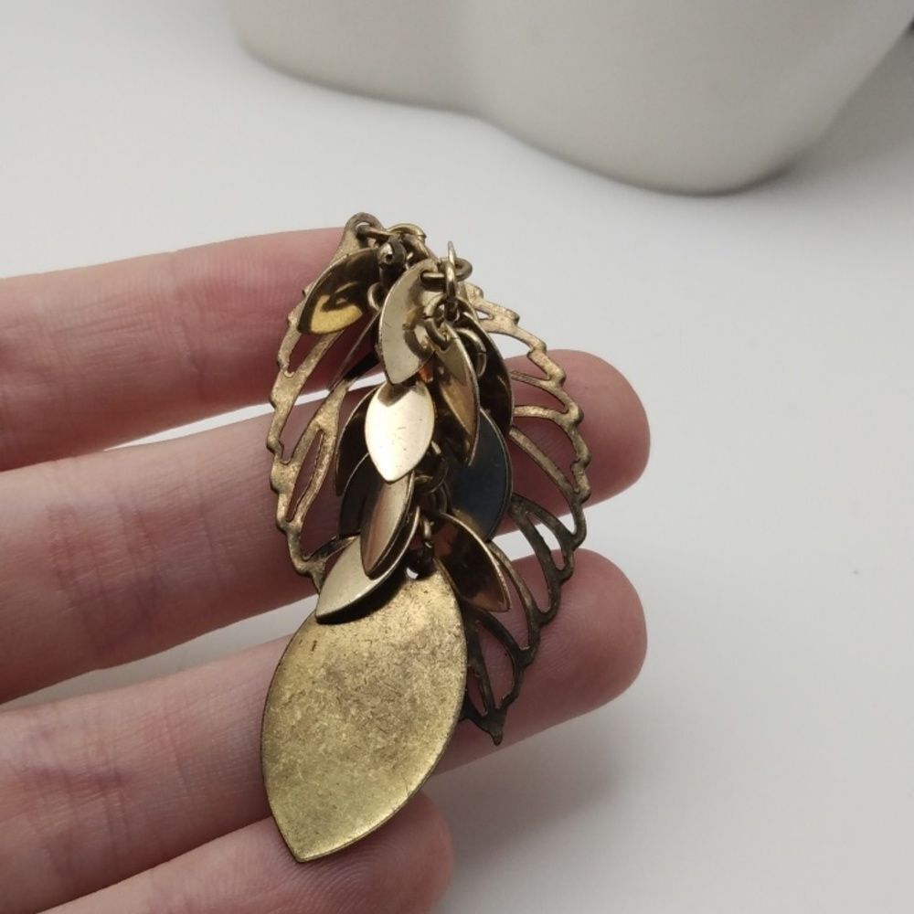 Harvest fall leaf‎ necklace pendant openwork